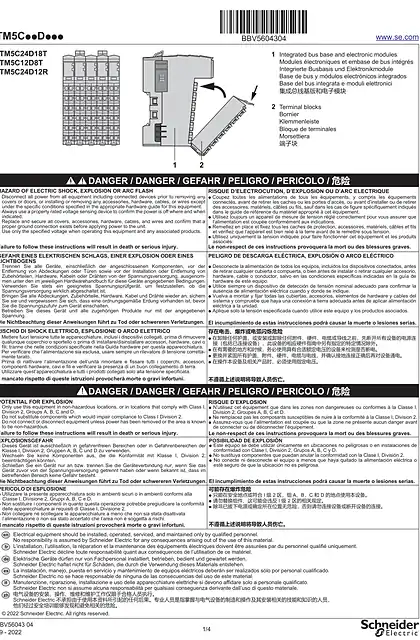 schneider施耐德TM5C..D... Compact I_O_ 说明书